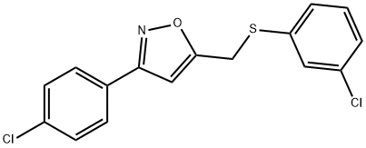 3-(4-CHLOROPHENYL)-5-([(3-CHLOROPHENYL)SULFANYL]METHYL)ISOXAZOLE 结构式