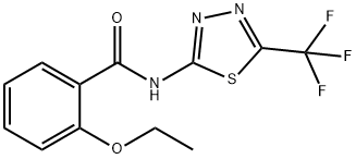 2-ETHOXY-N-[5-(TRIFLUOROMETHYL)-1,3,4-THIADIAZOL-2-YL]BENZAMIDE 结构式