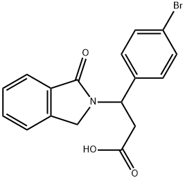 3-(4-BROMOPHENYL)-3-(1-OXO-1,3-DIHYDRO-2H-ISOINDOL-2-YL)PROPANOIC ACID 结构式