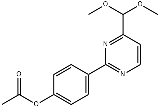 ACETIC ACID 4-(4-DIMETHOXYMETHYL-PYRIMIDIN-2-YL)-PHENYL ESTER 结构式