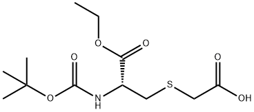 2-((2-[(TERT-BUTOXYCARBONYL)AMINO]-3-ETHOXY-3-OXOPROPYL)SULFANYL)ACETIC ACID 结构式