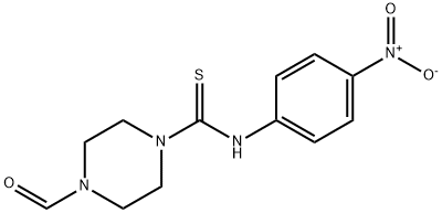 4-(((4-NITROPHENYL)AMINO)THIOXOMETHYL)PIPERAZINECARBALDEHYDE 结构式