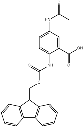 FMOC-5-ACETAMIDO-2-AMINOBENZOIC ACID 结构式