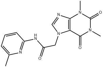 2-(1,3-DIMETHYL-2,6-DIOXO-1,2,3,6-TETRAHYDRO-7H-PURIN-7-YL)-N-(6-METHYLPYRIDIN-2-YL)ACETAMIDE 结构式