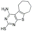 4-AMINO-6,7,8,9-TETRAHYDRO-5H-10-THIA-1,3-DIAZA-BENZO[A]AZULENE-2-THIOL 结构式