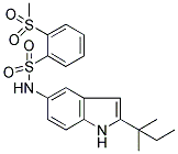 N-[2-(1,1-DIMETHYLPROPYL)-1H-INDOL-5-YL]-2-(METHYLSULPHONYL)BENZENESULPHONAMIDE 结构式