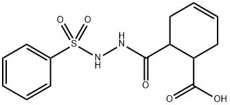 6-([2-(PHENYLSULFONYL)HYDRAZINO]CARBONYL)-3-CYCLOHEXENE-1-CARBOXYLIC ACID 结构式