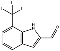 7-(三氟甲基)-1H-吲哚-2-甲醛 结构式