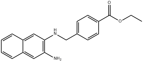 4-((3-AMINO-2-NAPHTHYL)AMINOMETHYL)BENZOIC ACID ETHYL ESTER 结构式