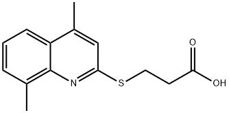 3-(4,8-DIMETHYL-QUINOLIN-2-YLSULFANYL)-PROPIONIC ACID 结构式