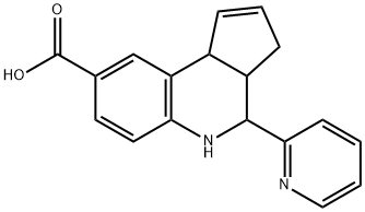 4-PYRIDIN-2-YL-3A,4,5,9B-TETRAHYDRO-3H-CYCLOPENTA [C]QUINOLINE-8-CARBOXYLIC ACID 结构式