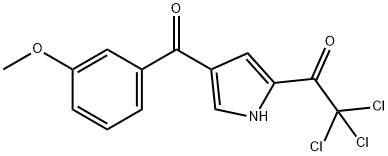 2,2,2-三氯-1-(4-(3-甲氧基苄基)-1H-吡咯-2-基)乙-1-酮 结构式