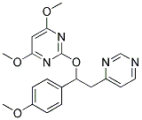 4,6-DIMETHOXY-2-[1-(4-METHOXYPHENYL)-2-(PYRIMIDIN-4-YL)ETHOXY]PYRIMIDINE 结构式