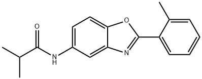 2-Methyl-N-[2-(2-methylphenyl)-1,3-benzoxazol-5-yl]propanamide 结构式