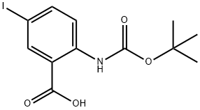 2-((叔丁氧羰基)氨基)-5-碘苯甲酸 结构式