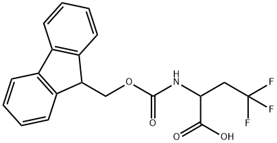 2-(((((9H-芴-9-基)甲氧基)羰基)氨基)-4,4,4-三氟丁酸 结构式