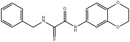 2-(BENZYLAMINO)-N-(2,3-DIHYDRO-1,4-BENZODIOXIN-6-YL)-2-THIOXOACETAMIDE 结构式