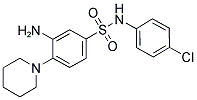 3-AMINO-N-(4-CHLORO-PHENYL)-4-PIPERIDIN-1-YL-BENZENESULFONAMIDE 结构式