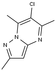 6-CHLORO-2,5,7-TRIMETHYLPYRAZOLO[1,5-A]PYRIMIDINE 结构式