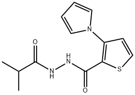 N'-ISOBUTYRYL-3-(1H-PYRROL-1-YL)-2-THIOPHENECARBOHYDRAZIDE 结构式