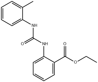 ETHYL 2-((N-(2-METHYLPHENYL)CARBAMOYL)AMINO)BENZOATE 结构式