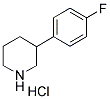 3-(4-氟苯基)哌啶盐酸盐 结构式