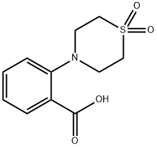 2-(1,1-二氧化硫代吗啉代)苯甲酸 结构式