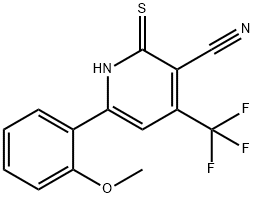 6-(2-METHOXYPHENYL)-2-THIOXO-4-(TRIFLUOROMETHYL)-1,2-DIHYDRO-3-PYRIDINECARBONITRILE 结构式