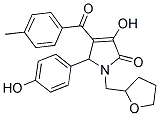 3-HYDROXY-5-(4-HYDROXYPHENYL)-4-(4-METHYLBENZOYL)-1-((TETRAHYDROFURAN-2-YL)METHYL)-1H-PYRROL-2(5H)-ONE 结构式