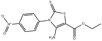 Ethyl 4-amino-3-(4-nitrophenyl)-2-thioxo-2,3-dihydro-1,3-thiazole-5-carboxylate 结构式