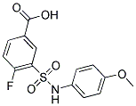 4-FLUORO-3-(4-METHOXY-PHENYLSULFAMOYL)-BENZOIC ACID 结构式