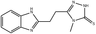 5-[2-(1H-BENZOIMIDAZOL-2-YL)-ETHYL]-4-METHYL-4H-[1,2,4]TRIAZOLE-3-THIOL 结构式