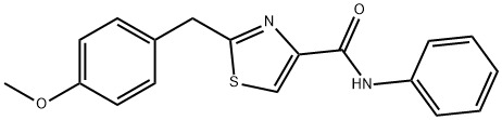 2-(4-METHOXYBENZYL)-N-PHENYL-1,3-THIAZOLE-4-CARBOXAMIDE 结构式