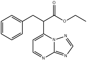Ethyl 3-phenyl-2-[1,2,4]triazolo[1,5-a]pyrimidin-7-ylpropanoate 结构式