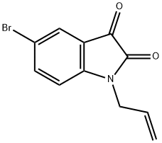 1-烯丙基-5-溴-1H-吲哚-2,3-二酮 结构式