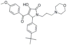 5-(4-TERT-BUTYLPHENYL)-3-HYDROXY-4-(4-METHOXYBENZOYL)-1-(3-MORPHOLINOPROPYL)-1H-PYRROL-2(5H)-ONE 结构式