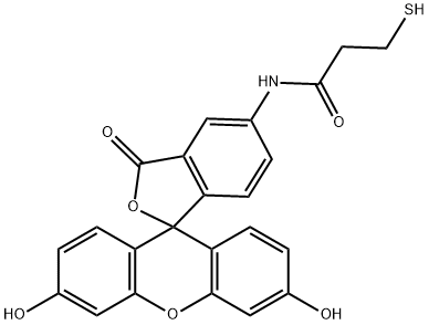 2-[(5-FLUORESCEINYL)AMINOCARBONYL]ETHYL MERCAPTAN 结构式