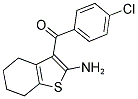 2-AMINO-3-(4-CHLOROBENZOYL)-5,6,7,8-TETRAHYDROBENZOTHIOPHENE 结构式