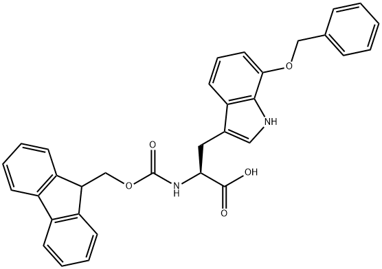 FMOC-7-BENZYLOXY-DL-TRYPTOPHAN 结构式