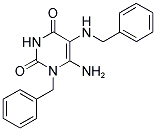 6-AMINO-1-BENZYL-5-BENZYLAMINO-1H-PYRIMIDINE-2,4-DIONE 结构式