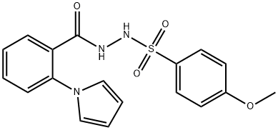 4-METHOXY-N'-[2-(1H-PYRROL-1-YL)BENZOYL]BENZENESULFONOHYDRAZIDE 结构式