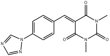 1,3-DIMETHYL-5-([4-(1H-1,2,4-TRIAZOL-1-YL)PHENYL]METHYLENE)-2,4,6(1H,3H,5H)-PYRIMIDINETRIONE 结构式