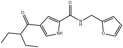 4-(2-ETHYLBUTANOYL)-N-(2-FURYLMETHYL)-1H-PYRROLE-2-CARBOXAMIDE 结构式