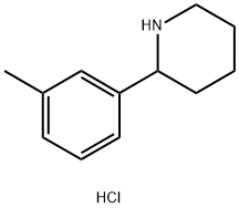 2-(3-METHYLPHENYL) PIPERIDINE HYDROCHLORIDE 结构式