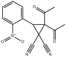 2,2-Diacetyl-3-(2-nitrophenyl)-1,1-cyclopropanedicarbonitrile 结构式