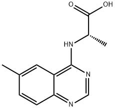 2-(6-METHYL-QUINAZOLIN-4-YLAMINO)-PROPIONIC ACID 结构式