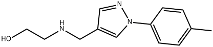 2-[[1-(4-甲基苯基)-4-吡唑]甲基氨基]乙醇 结构式