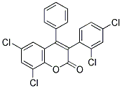 6,8-DICHLORO-3(2',4'-DICHLOROPHENYL)-4-PHENYLCOUMARIN 结构式