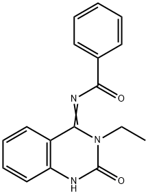 N-[3-ETHYL-2-OXO-2,3-DIHYDRO-4(1H)-QUINAZOLINYLIDEN]BENZENECARBOXAMIDE 结构式