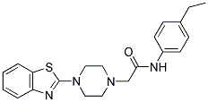 2-(4-(BENZO[D]THIAZOL-2-YL)PIPERAZIN-1-YL)-N-(4-ETHYLPHENYL)ACETAMIDE 结构式